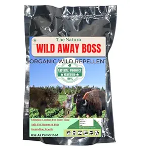 The Natura Wild Boar-Pig Wild Animals Repellent (1kg) Natural Formulation to Repel Wild Boars, Porcupines, Bison,Deer&Bulls Without harming. (Granules)