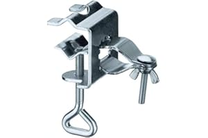 SUPYINI Uchwyt na parasol przeciwsłoneczny, metalowy zacisk na balkon, pasuje do balustrady balkonu i sufitu