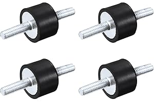 sourcing map Goma Monturas 4 Piezas M5x15mm Macho Vibración Aislador Impacto Absorbedor D15mmxH10mm