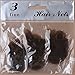 3 PACK BROWN OR BLACK FINE MESH HAIR NETS UNISEX GREAT FOR WORK (Brown)
