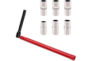 JOZMMZEOOA 6 Pièces Multifunctional Faucet Wrench,Cle pour Robinet Evier 8-13MM Jeu D'Outils de Clé pour Robinet,Adapté à L'Installation et à L'Entretien des Robinets de Plomberie(Rouge)