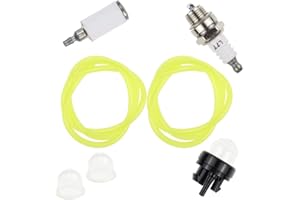 LBSAMP Kit di filtro a benzina universale incl 2pcs tubo di benzina (2,5x5mmx60 cm | 3x5mmx60cm) Pompa primer filtro combustibile L7T scintilla plug olio bolla per taccuino siepe forbici taglio trimmer
