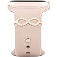 MINUTIAE Inifity Shape Pendant Decorative Ring Loops Jewellery Accessories Compatible with Smart Watch Silicone Band Strap - Skin Friendly Brass Alloy | Ideal Gift for Her/Women/Girls