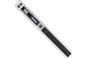 ECOiNVA para iScan Wand Escáner portátil de Documentos A4, 900DPI Escáner USB Escáner móvil Escáner móvil (Formato JPG/PDF, Tarjeta Micro SD/TF) (Plata)