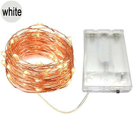Autai Battery Powered String Lights 50LEDs White Colour LED Fairy Lights Christmas Decoration Light Indoor Use (5M, Day White)