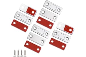 LOCKIMO Calamite per Mobili Chiusura Adesivo Chiusura Magnetica Chiusura Porta Ultra Sottile Magnetiche per Ante Mobili Magnete Chiusura Calamita per Cassetti Armadio Chiusure Cucina (4 Pezzi, Argenteo)