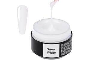 SINCERO SALON Easy Fluid Gel Construction Ongle UV - Snow White - Idéal pour French Manucure - Nail Extension Gel et Modelage - Nail Art Ongles - Cache les Défauts des Ongles - Builder Gel - 15ml