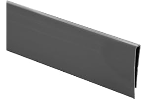 jarolift Clip di Fissaggio in PVC per Canniccio Profilo di Copertura per Recinzione, 5 x 1 m di Lunghezza, Grigio