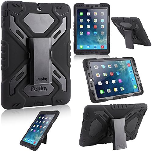 Multi Function Silicone Waterproof Shockproof Dustproof Rugged Apple iPad Air Case Cover with adjustable stand for Apple iPad Air/iPad 5 Color Black
