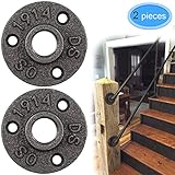 1,27 cm Rohrverschraubungen - formbare Gusseisenrohr-Armaturen, mit 65 mm Bodenplatte und 3 Löchern, sind tolles Zubehör für Möbel, Heimwerker, Wand-Industrie-Sanitär, Rohrregal, Rohr-Turmregal, Rohrleitungsleuchte, usw.