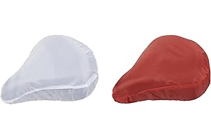 Generico COPRISELLA X BICI IMPERMEABILE ELASTICO fodera bicicletta sella uomo donna (rosso)