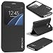 Produktbild Urcover® Samsung Galaxy S7 Edge Hülle View Case Schutzhülle Tasche Schale Galaxy S 7 Edge Etui Handyschutz Schwarz