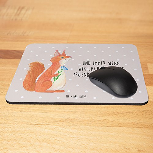 Mr. & Mrs. Panda Mauspad Druck Eichhörnchen mit Nuss – 100% handmade & handbedruckt – Eichhörnchen, Eichhorn, Nuss, Mouse Pad, Mousepad, Computer, PC, Männer, Mauspad, Maus, Geschenk, Druck, Schenken, Motiv, Arbeitszimmer, Arbeit, Büro Eichhörnchen, Eichhorn, Nuss, - 4