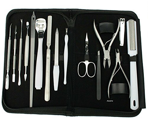15 in 1 Stainless Nail Clipper, Nipper Cutter, Pedicure, Manicure Set Kit Case Bag