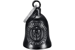 MOCY BELL - Moto campana SKULL Live to Ride Guardian Gremlin Mocy Bell Acciaio inox nero