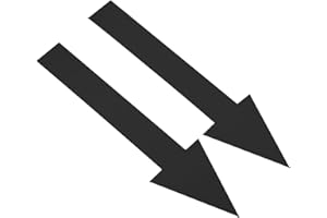 PATIKIL Flèche Directionnelle Autocollants, 10 Lot 8" Longueur Auto Adhesive Imperméable Sol Décalcomanie Mur Marquage Panneau pour Route Instructions, Noir