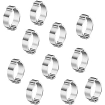 Lot De 25 Colliers De Serrage Oetiker à Une Oreille - Acier Inoxydable - Largeur 5 Mm - Plage De Serrage 7,8 à 9,5 Mm