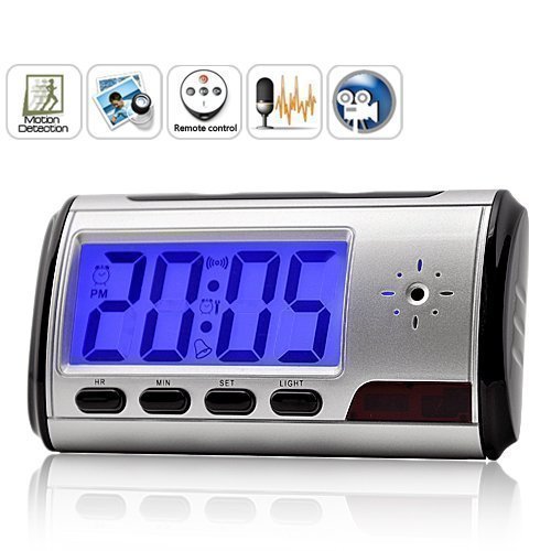 Multi function spy digital clock with hidden camera