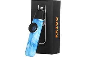 HSP-HSWITI Newest Jade Style Kazoo, Adjustable Tone Professional ABS Resin Kazoo with Five Flute Diaphragms and Sling for Music Enthusiasts (Blue)
