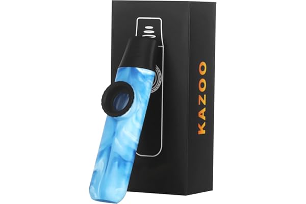 Kazoo Style Jade le Plus Récent, Ton Ajustable Kazoo Professionnel en Résine ABS avec Cinq Membranes de Flûte et Sangle pour Enfants, Adultes et Passionnés de Musique