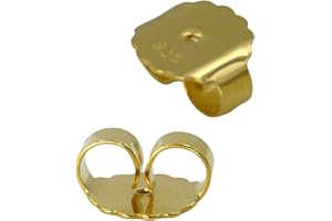 Beate Stohr – XXL Ohrmuttern 10mm vergoldet | Große Verschlüsse für Ohrstecker aus 925 Silber | Sicherer Butterfly Rückstecker für schwere Ohrringe & gedehnte Ohrlöcher