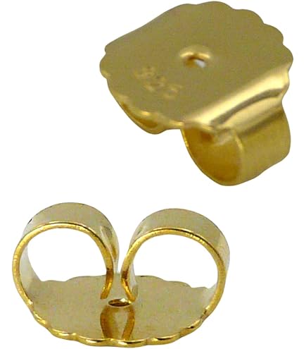 NKlaus Ohrstecker-Verschlüsse 925 Silber Rosegold – 7 Mm, 0,9 Mm Loch, 1 Paar, Butterfly-Verschluss, Made In Germany