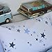 Potato Stamp Stars organic cotton cot bed duvet cover set