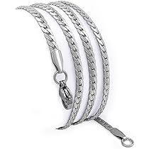 Saizen Silver-Plated Stainless Steel Chain Necklace for Men