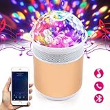 ★ [Portable Party Light] El tamaño portátil te permite llevarlo a cualquier parte, en tu mochila, bolso, maleta, etc. Además, las luces cambiarán de color y patrones a la música que escuches.