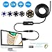Produktbild OWSOO 2,0 Megapixel HD 6 LEDS 8MM 720p Endoskop IP67 wasserdicht Inspektion Endoskop USB Draht Schlange Rohr Kamera 6LEDS für OTG kompatiblen Android Smartphones 1M