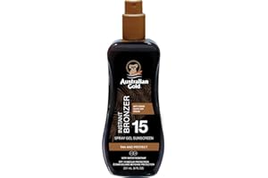 Australian Gold - Żel przeciwsłoneczny w sprayu z Instant Bronzer 237 ml - SPF 15