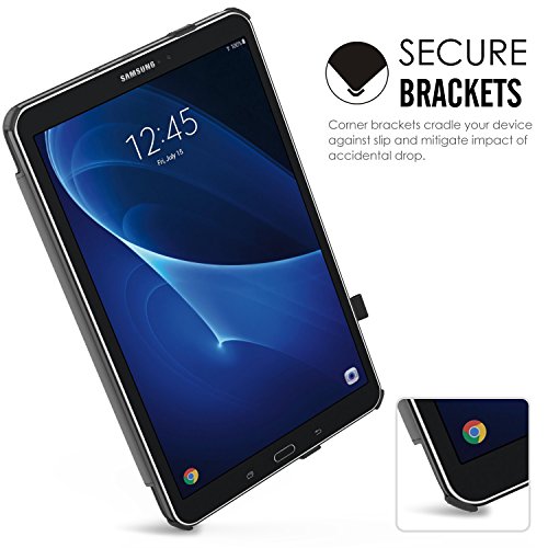 MoKo Samsung Galaxy Tab A 10.1 Hülle – MoKo Slim-Fit PU Leder Schutzhülle Smart Case mit Stift-Schleife / Standfunktion und Auto Sleep / Wake Up Funktion für Samsung Galaxy Tab A 10.1 Zoll (2016) Wi-Fi/ LTE T580N / T585N Tablet-PC, Schwarz - 9