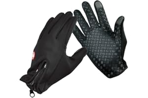 APACHIE Winter Warm Windproof Anti-slip Thermal Touch Screen Gloves With Zipper