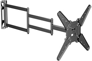 Suptek Corner TV Mount with 40 inch Extension Arm, Long Arm TV Mount for Most 26-65 Inch TVs, Swivel and Tilt Full Motion TV Bracket Max VESA 400x400mm, Holds up to 88 lbs, A1L