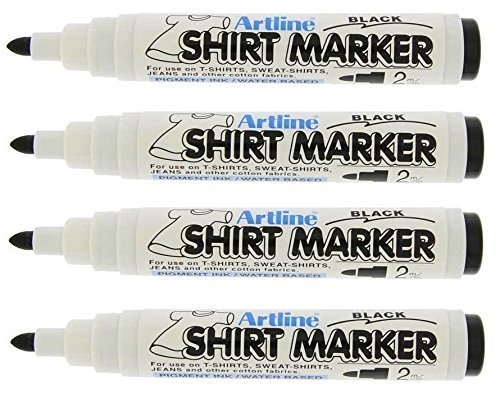 Art line EKT - Rotuladores para Camiseta (4 Unidades)