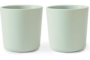 mushie 2 x Trinkbecher für Kinder | Hergestellt in Dänemark | BPA-Frei & Spülmaschinenfest | Sichere, Hochwertige & Langlebige Erstausstattung für Kleinkinder Jungs & Mädchen | (Sage)
