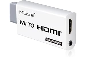 Mcbazel Wii to HDMI Converter, Convertisseur HDMI Wii Adaptateur Vidéo Full HD 1080P avec Audio 3,5 mm
