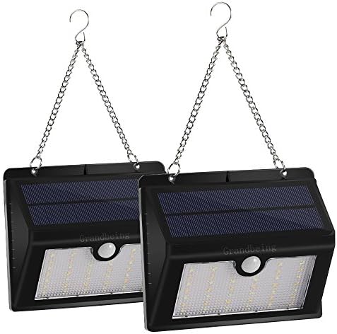 (Newest Version )Solar Lights 16 LED Garden Lights Wall Lights Wireless Waterproof Security Light with Motion Sensor 3 Intelligent Modes 2 Light Colors more 12 hours time for Wall , Patio, Deck, Yard, Garden, Home, Driveway, Stairs (44led,2pack)
