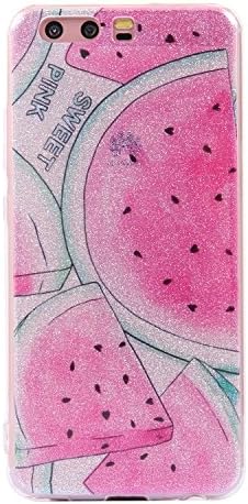 HeBan Luxury Bling Bling Glitter Sparkle Designer Case Shockproof Shining Fashion Style Back Cover for HUAWEI P10 - Fruit Watermelon