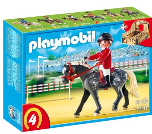 Preisvergleich Produktbild PLAYMOBIL 5110 – Trakehner mit Stall braun und gelb