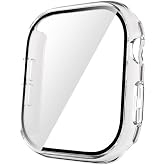 Forzacase Apple Watch 11 46mm ile uyumlu &Ouml;n&uuml; Kapalı Ekran Korumalı Sert Rubber Kılıf - FC015 (Şeffaf)