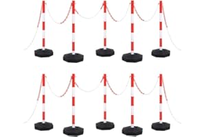 DMS- SET 10 PALETTI SEGNALETICI/PARCHEGGIO + CATENA DA 10 MT + GANCI AD ESSE