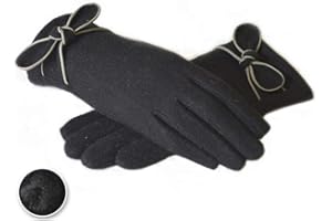 DEBAIJIA Damen Woll Handschuhe Paw Rutschfester Super Weich Warm Verdicken Winddicht Elegant Mode Touchscreen Gefüttert Handschuhe Frauen Kaschmir Strick Volle Finger Outdoor Herbst Winter