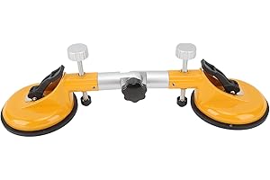 ODORKLE Herramienta Elevadora de Azulejos de Aleación de Aluminio con Ventosa Al Vacío con ángulo de 90 Grados para Levantar Vidrio y Granito