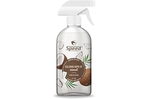 ‎SPEED HORSECARE WITH PASSION EST. 1963 Speed Gloss-Spray Coconut, Schweif- und Mähnenspray für Pferde, mit exotischem Kokosduft, ultraleichte Kämmbarkeit, Perlglanzeffekt, minimiert Haarbruch (0,5 l)