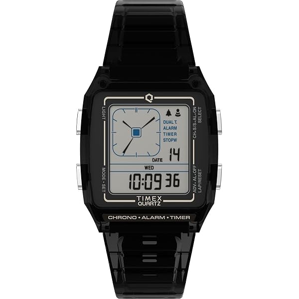 Timex Q LCA Reissue Digital 33mm Silver : Amazon.co.uk: Fashion