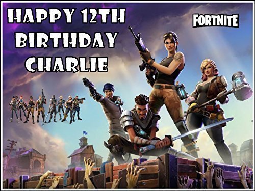 Preisvergleich Produktbild personalisiert Fortnite Tortenaufsatz rechteckig (Design 1)