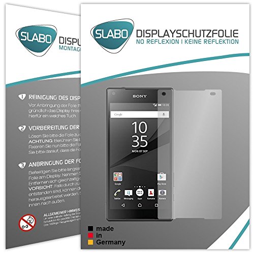 4 x Slabo Displayschutzfolie für Sony Xperia Z5 Compact Displayfolie Schutzfolie Folie Zubehör "No Reflexion" MATT - entspiegelnd MADE IN GERMANY