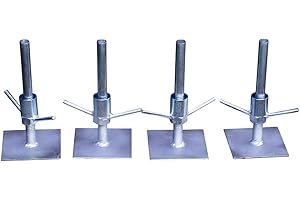 TOPTOWER Scaffold Tower Adjustable Base Plates (Set of 4)