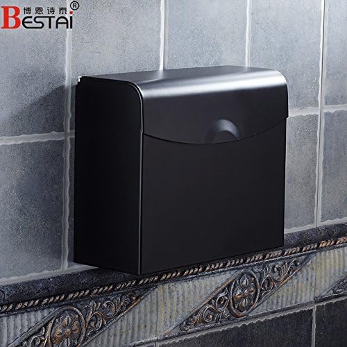 Qingv American Black Paper Box 304 Stainless Steel Antique Toilet Paper Toilet Paper Towel Rack Servers From Roll Paper Punch, Toilet Paper Tray